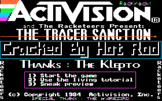 The Tracer Sanction Title Screen